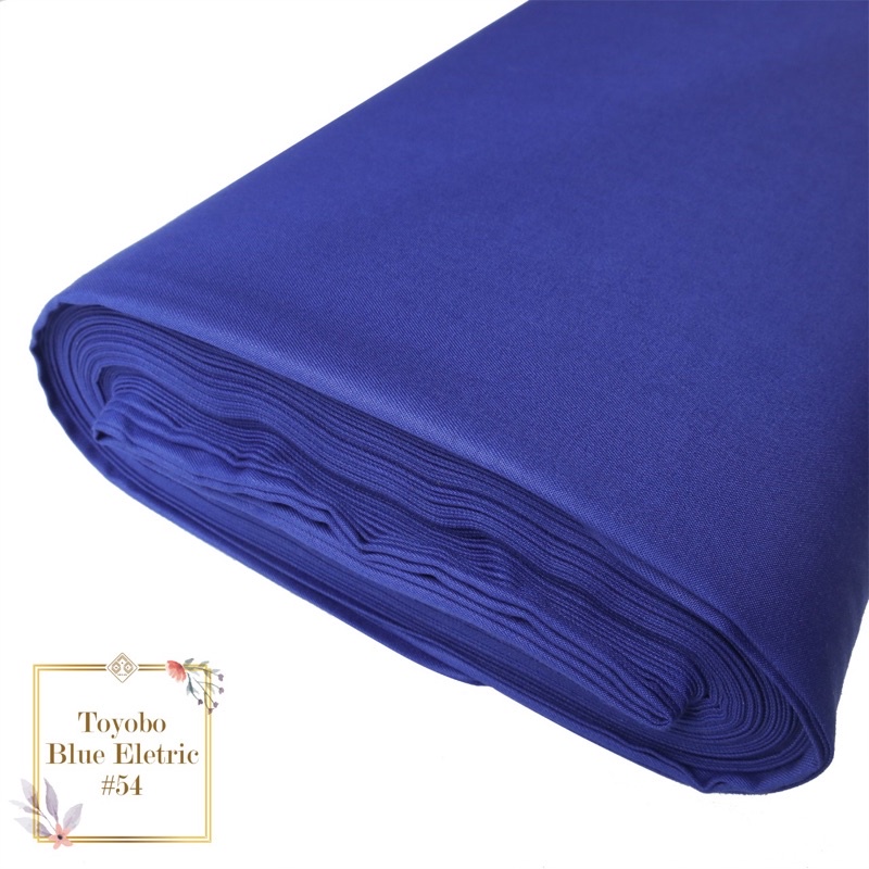 [PROMO!!] KAIN KATUN TOYOBO EXCLUSIVE ROYALMIX PREMIUM ORIGINAL PER-0.5M TERMURAH TOYOBO FODU FD ORI-Biru Elektrik