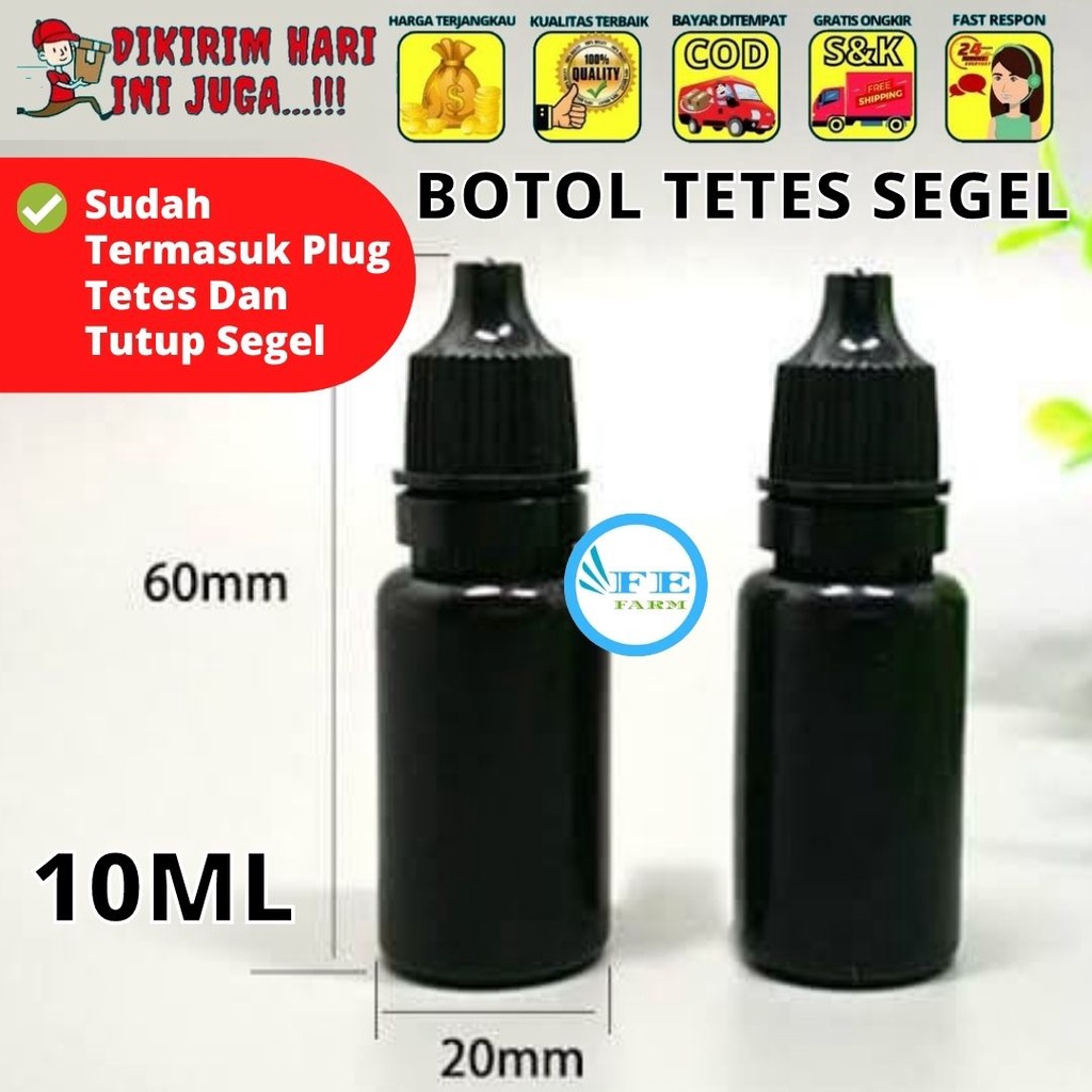 Botol Tetes 10ml Segel Botol Tetes 10ml Hitam Botol Tetes 10ml Natural Botol Tetes 10ml Hdpe FEFARM