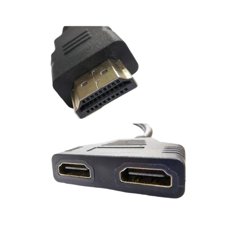 Kabel HDMI SPLITER 2 Port Tanpa Power / 1 Input Ke 2 Output
