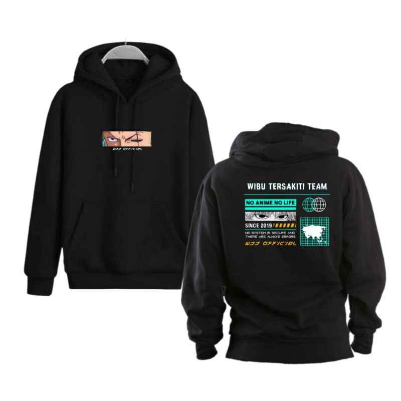 Hoodie Sweater Wibu tersakiti Team | Hoodie Hacker Fleece 280g