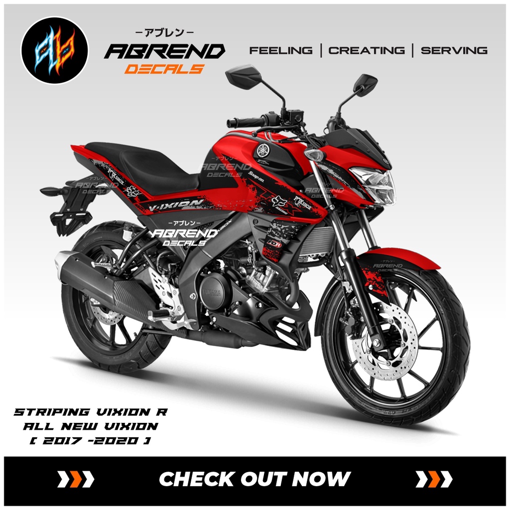 Striping Vixion R / Stiker Motor Yamaha All New Vixion ( 2017 - 2020 ) Fox Racing