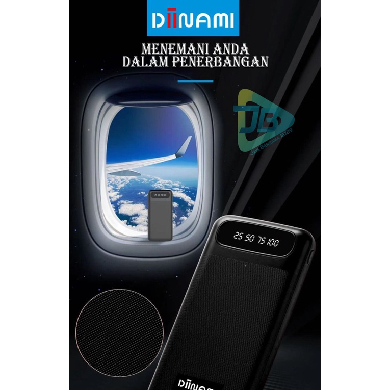 PowerBank DIINAMI  10000mah A89 2.1A Dual Input Port Type C &amp; Micro USB Original Fast Charging Real Capacity GARANSI 1 TAHUN JB5619