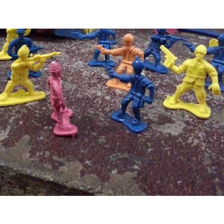 ☜ MAINAN TENTARA JADUL , MINI , WARNA WARNI , FIGURE SET , HOBI ANAK ➶