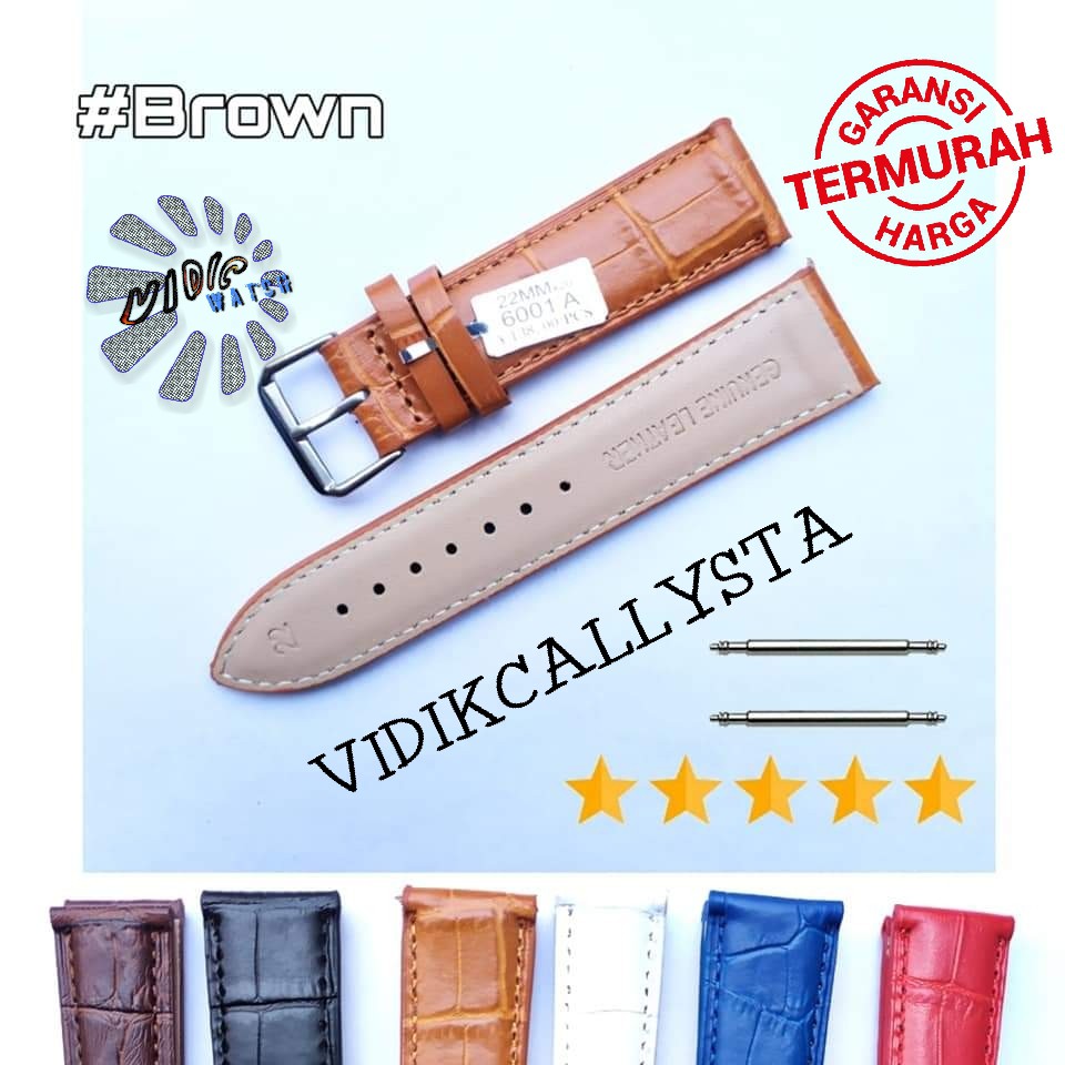 Strap Watch leather 12mm 16mm 18mm 20mm 22mm 24mm Tali Kulit Jam tangan Timeking Free Pen