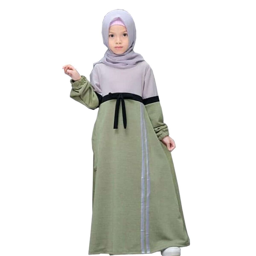 CANDICE DRESS KIDS 9 - 11 TAHUN Bahan MOSSCRAPE Baju Anak Tanggung Gamis Anak Perempuan 2021