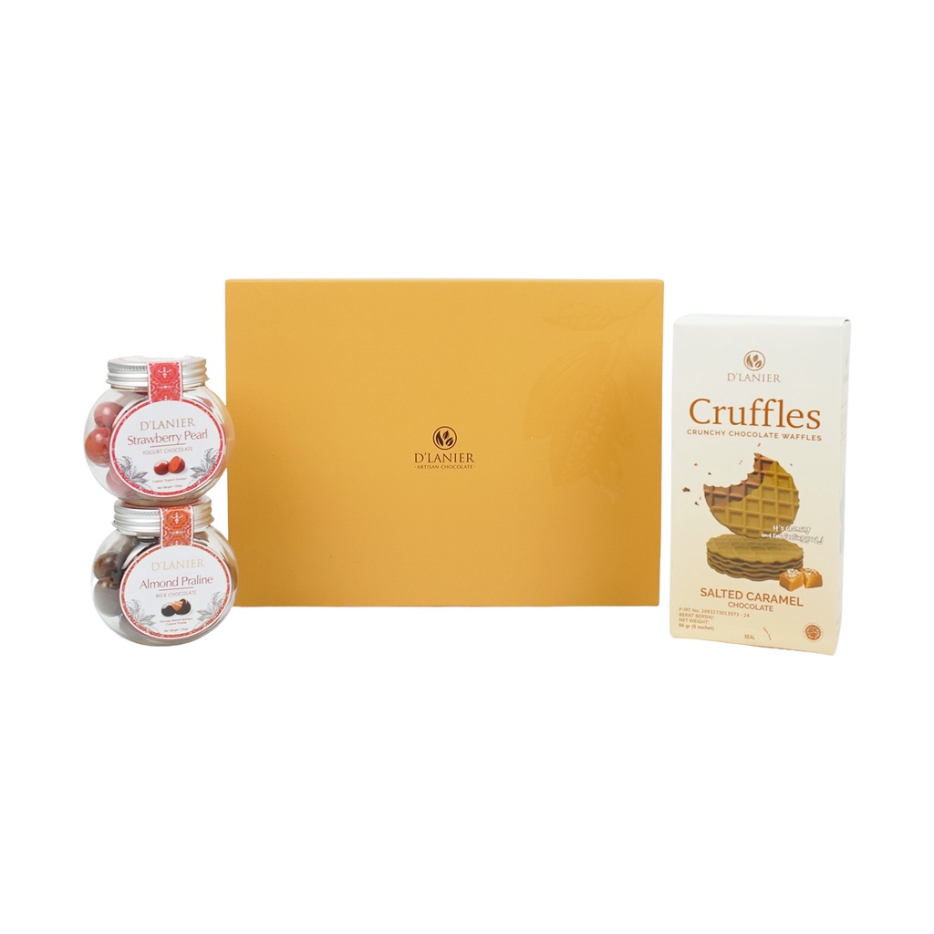 

D'Lanier Chocolate Gift Box - 2 Chocolate Pearls & 1 Cruffles