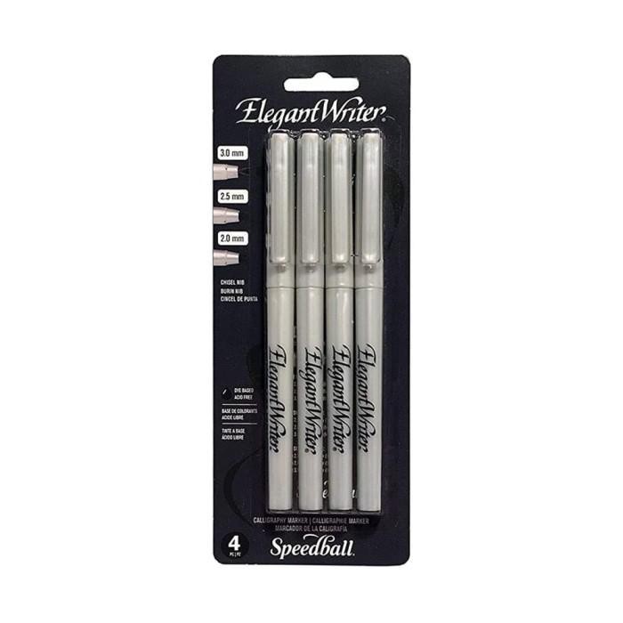 

Kaligrafi / Speedball Elegant Writer 4-Pcs Set Calligraphy Marker Black Murah Meriah Ready