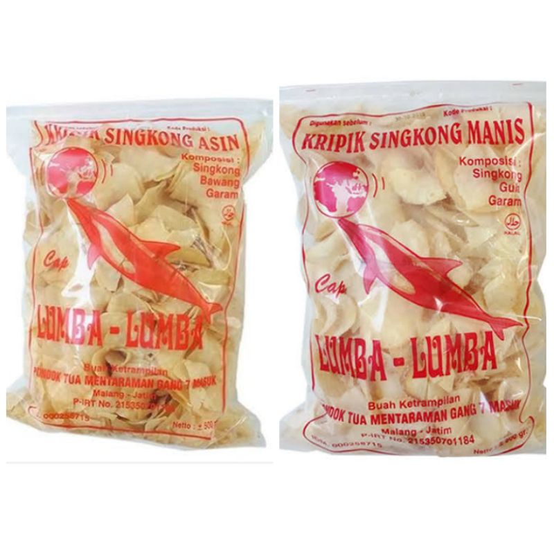 

Kripik Singkong Cap Lumba-Lumba 500gr (all varian)