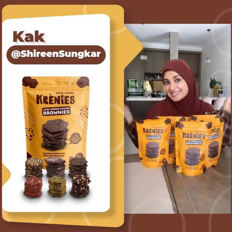 

Krenies Makanan Ringan Krekers Brownies