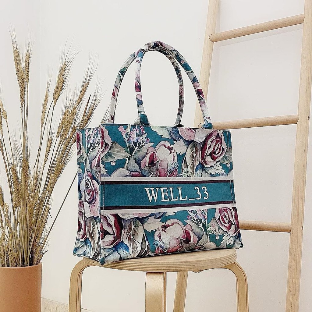 Tas Custom Print Motif Bunga Warna Hijau Shopee Indonesia Tas Custom Print Motif Bunga Warna Hijau Shopee Indonesia