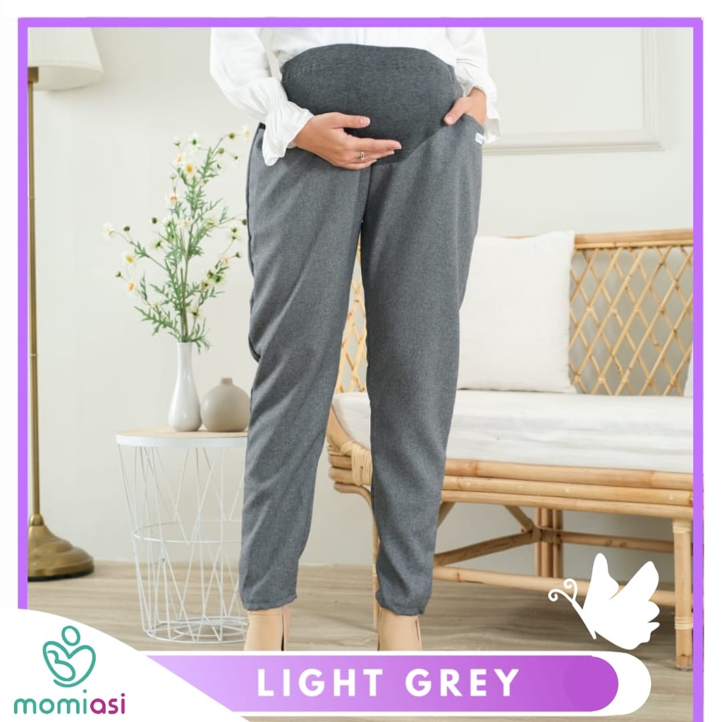 Momiasi - Celana Hamil Bumil Wanita Kerja Kantor Formal Jumbo Maternity Pants Office Premium