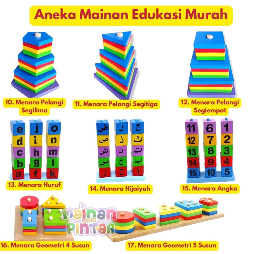 Aneka Mainan Edukasi Anak Terlengkap Harga Terjangkau