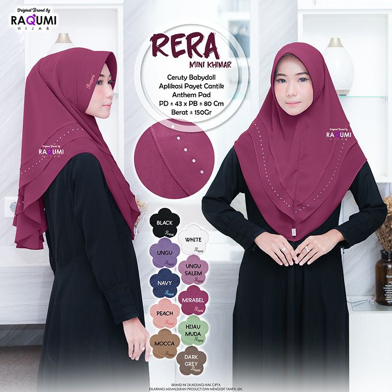 Restok Rera Mini Khimar Original Raqumi Hijab