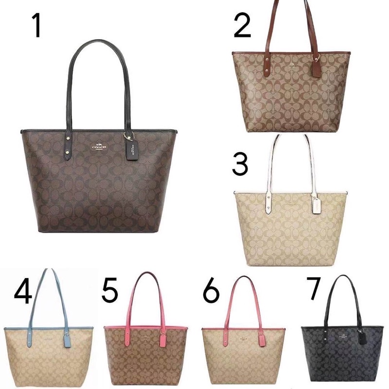 COC City Zip Tote In Signature Canvas