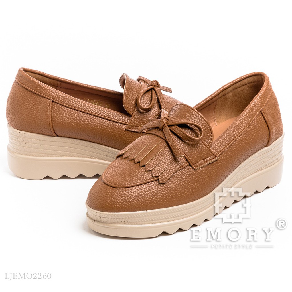 IMPORT Original EMORY Barney LJEMO-2260BL Wedges Shoes Sepatu Murah Wanita Cewek Batam Hitam Coklat