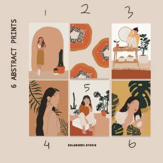 Poster Abstrak Hiasan Dinding/Lukisan Aesthetic/Digital Ilustrasi