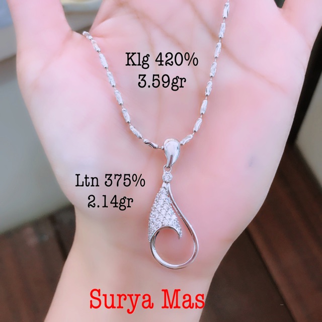 Liontin emas asli 375%
