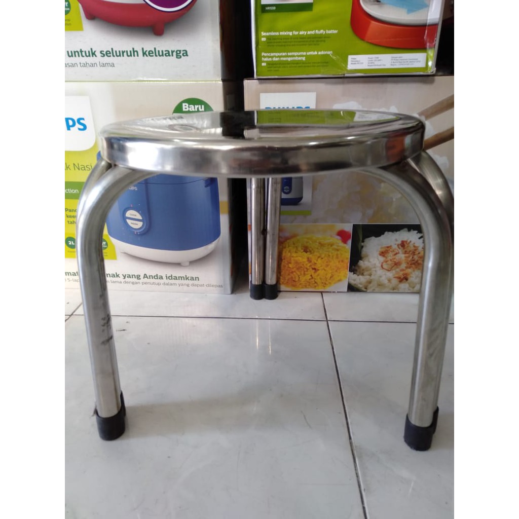 Kursi Full Stainless Bulat 30cm 1 pcs