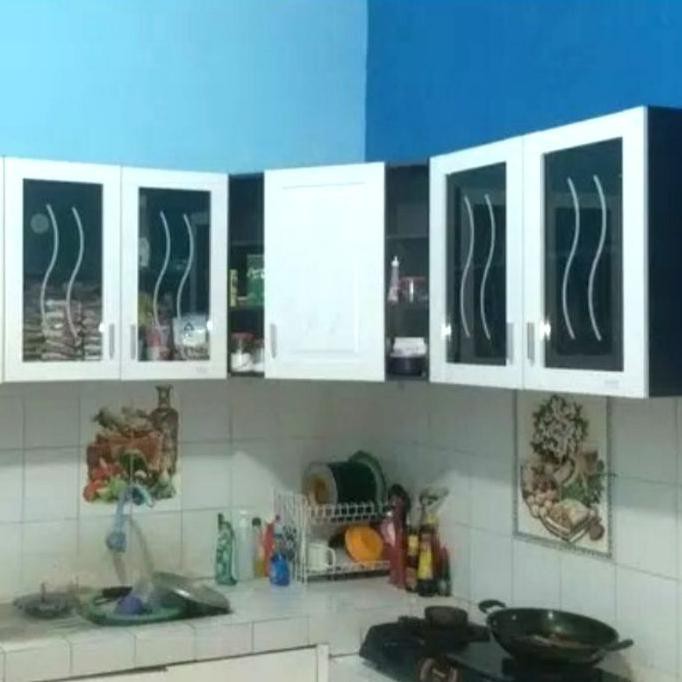 Rak Piring Lemari Dapur Kitchen Set Atas 5 Pintu L Oliviastore27