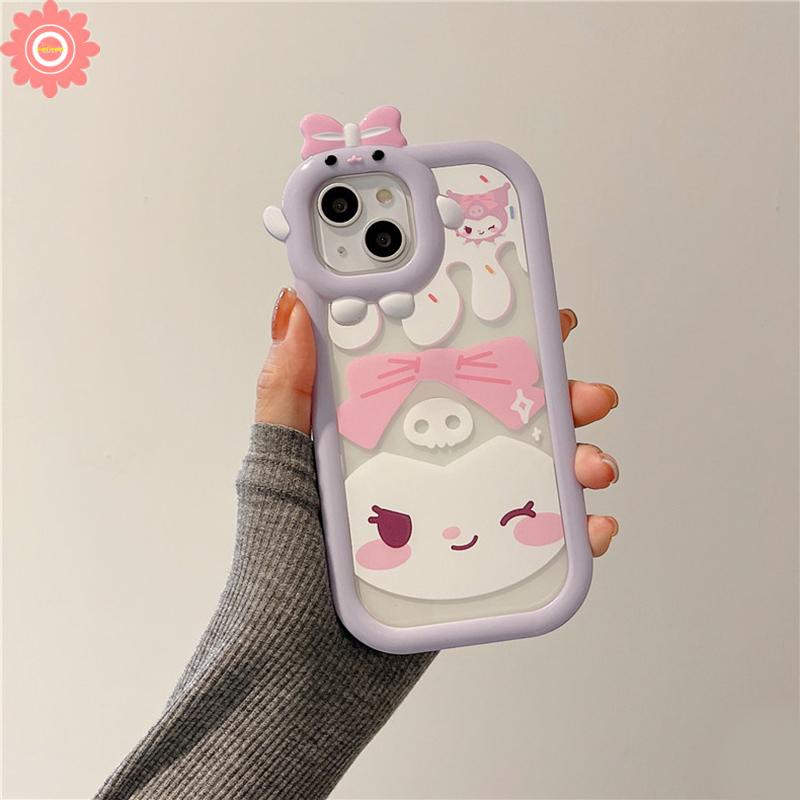 Soft Case Desain Kartun Monster Bow-knot Untuk VIVO Y35 Y22 Y22S Y16 V23E V23 Y75 Y55 Y02S Y91 Y93 Y95 Y51 Y91C Y12 Y21 Y15A Y50 Y21 Y21 Y15s Y33s Y21s Y12s Y21s