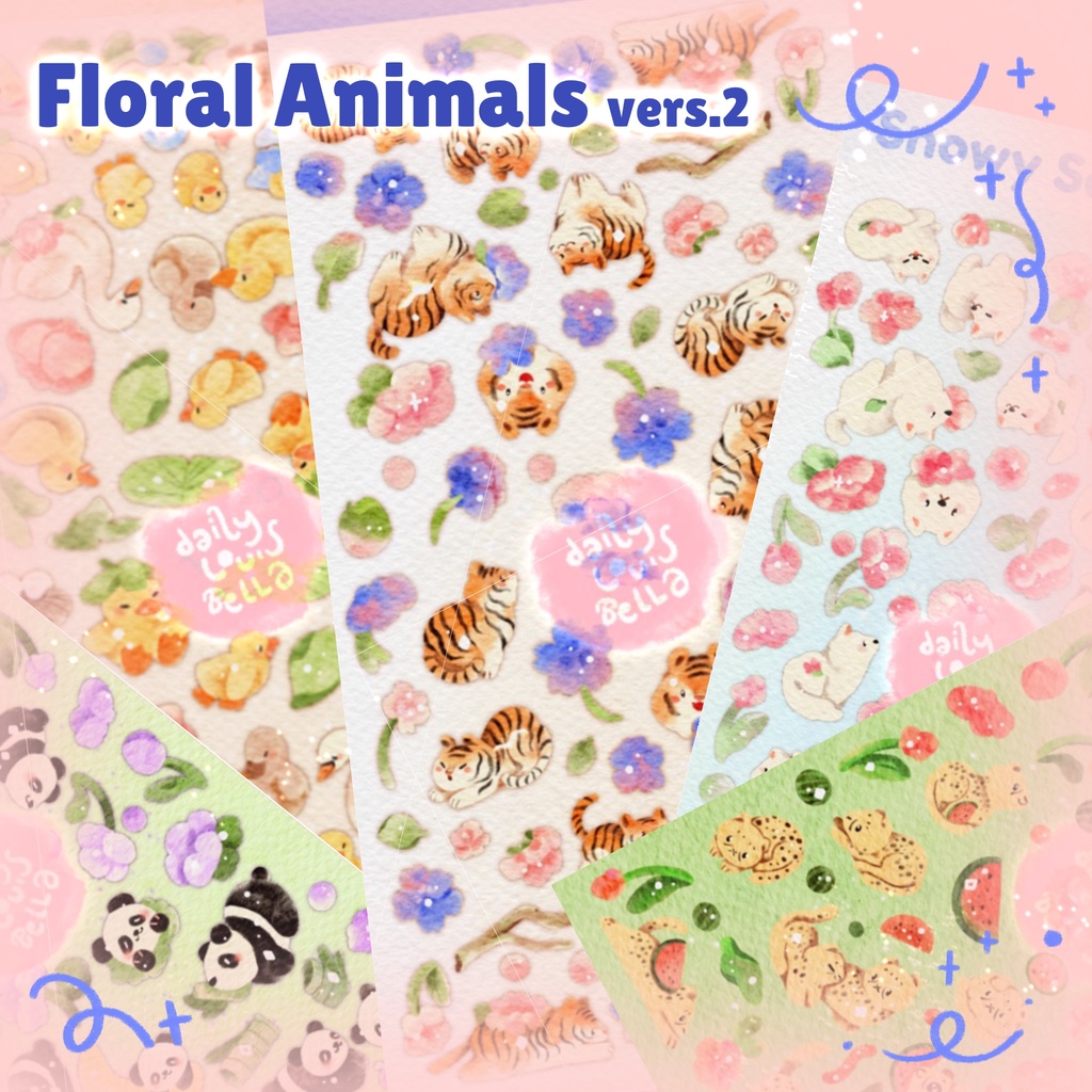 

Glitter Deco Sticker by Dailylouisbella: Animals Vers.2