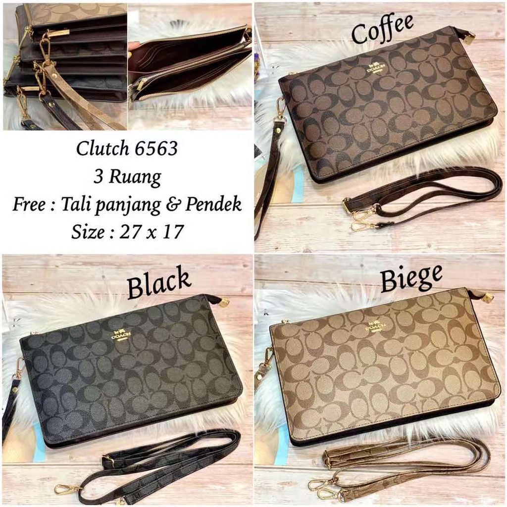 Clutch SELEMPANG coach 6563 3ruang SZ 27CM