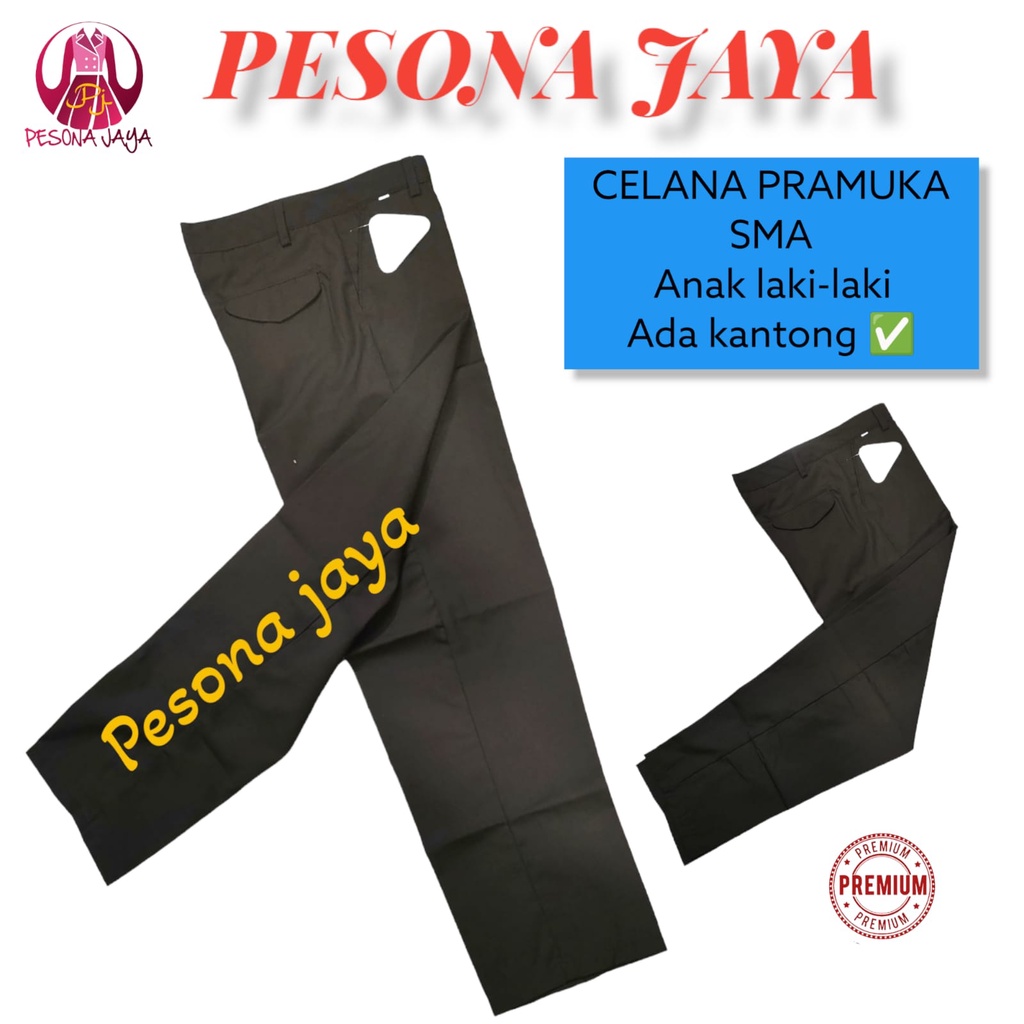 Celana Pramuka SMA Laki Laki Seragam Pramuka Laki Laki