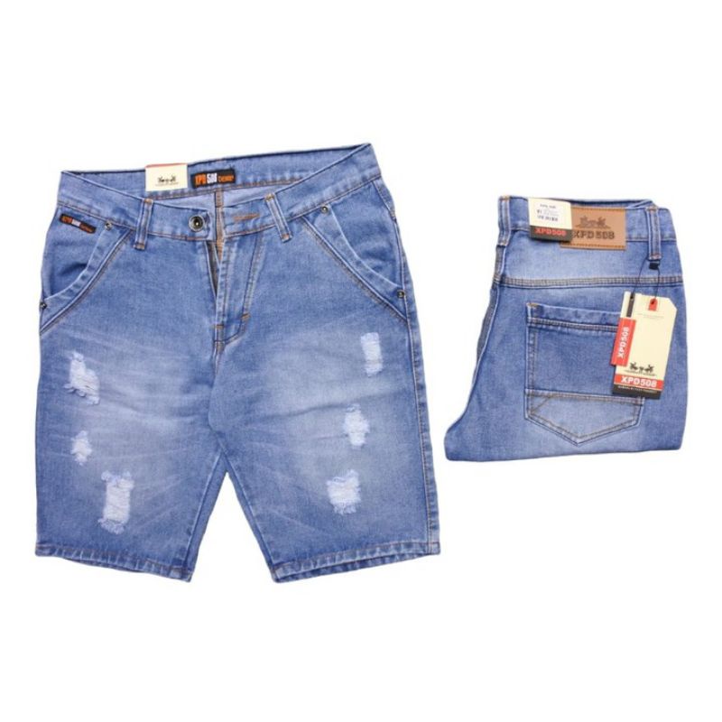 CELANA JEANS PENDEK SOBEK/ROBEK PREMIUM DISTROO ORIGINAL BY XPD