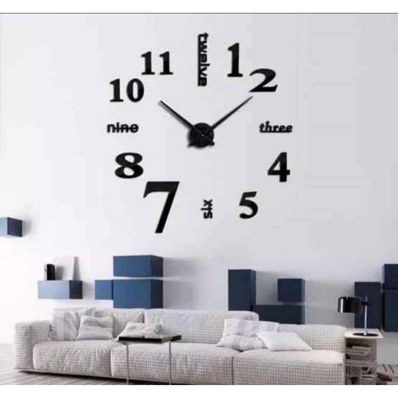 hiasan dinding jam dinding jumbo diy 150cm jam dinding besar dan jumbo jam dinding tempel tembok pajangan dinding hiasan jam dinding aesthetic dinding ruang tamu jam dinding unik jam dinding murah jam dinding gold-5