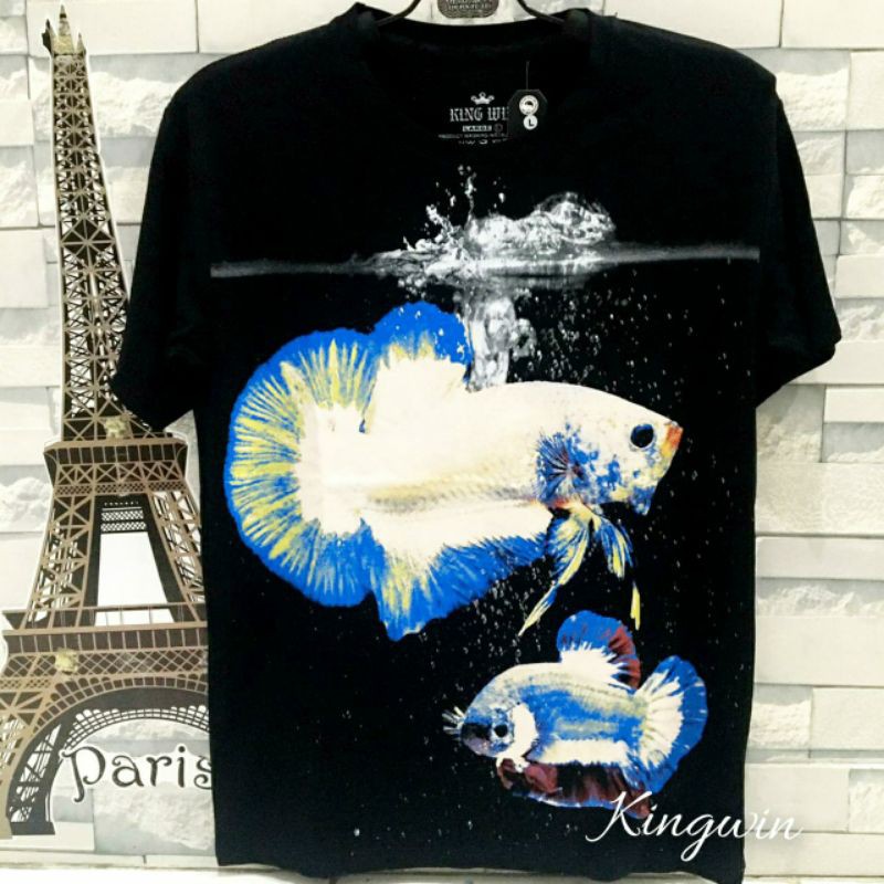 LL-ikan cupang blue rimBahan spandek ukuran fit L