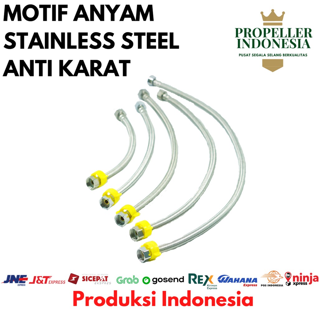 Selang Fleksibel Anyam Wastafel PROPELLER 150cm Bisa Air Panas