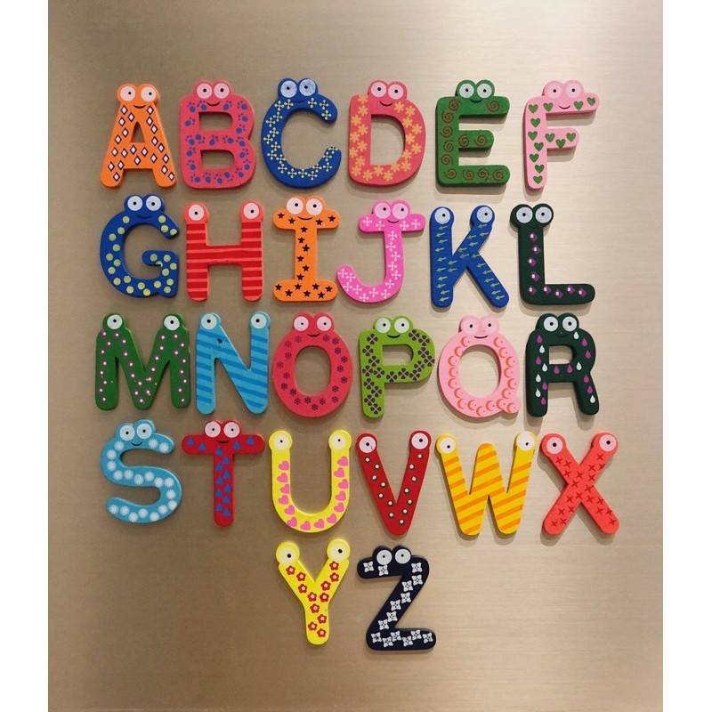 Tempelan Kulkas Magnet Huruf Angka