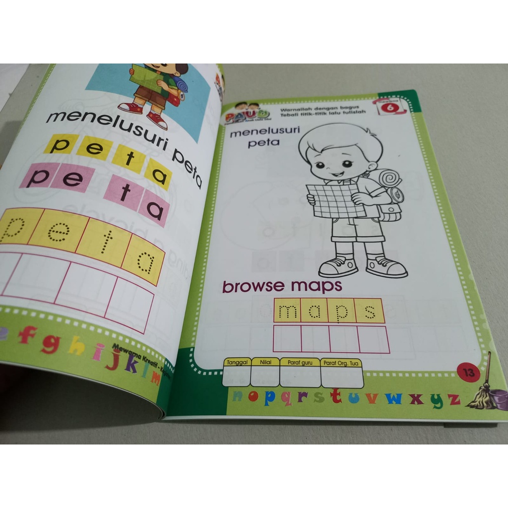 Buku Mewarnai Anak Paud Mewarna Kreatif Aneka Kegiatan Menebali dan Menulis Huruf (HVS FULL COLOR)