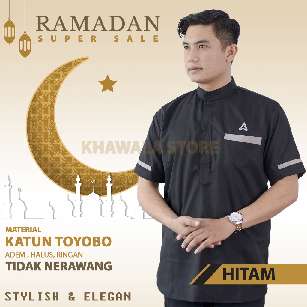 Baju Koko Pria Kurta Dewasa Lengan Pendek Terkini / Baju Koko Pria / Baju Koko / Baju Koko Dewasa / 