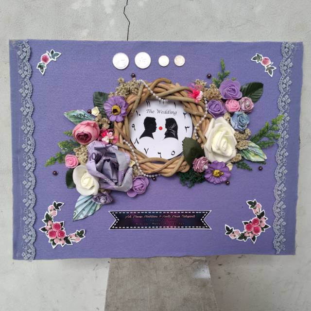 LAYOUT MAHAR RING ROTAN || MAHAR RING || MAHAR SILUET JAM || MAHAR PERNIKAHAN BUNGA JAM DINDING