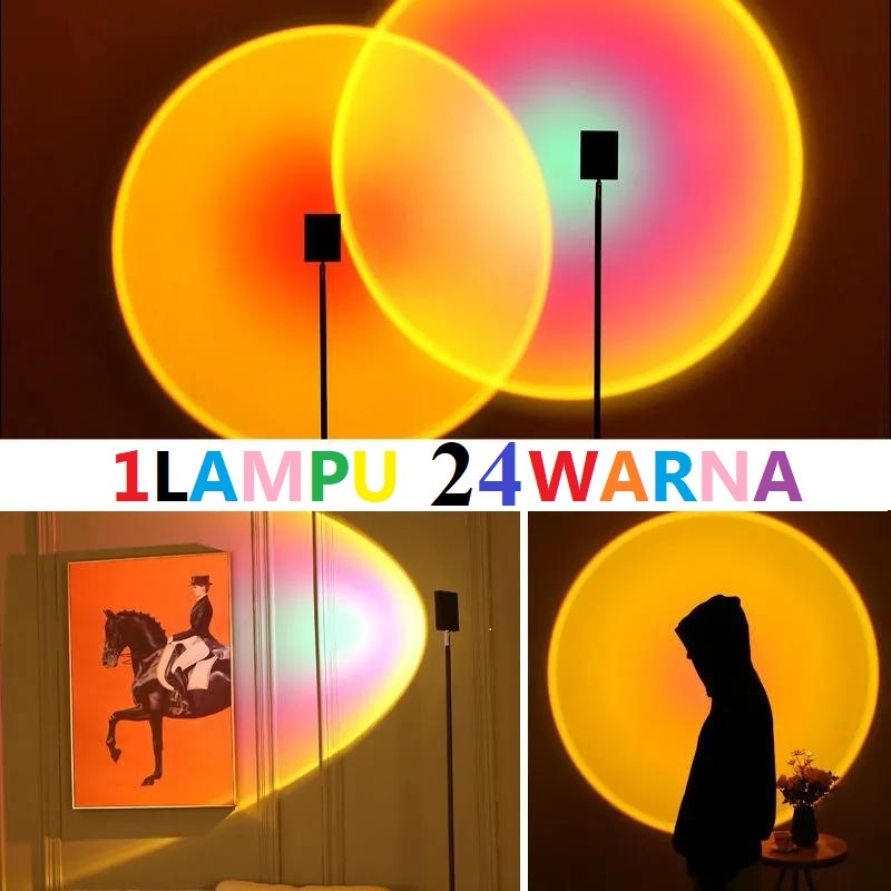 Lampu Sunset Efek Matahari / Lampu Tidur / Led Sunset Matahari / Lampu Sorot Sunset