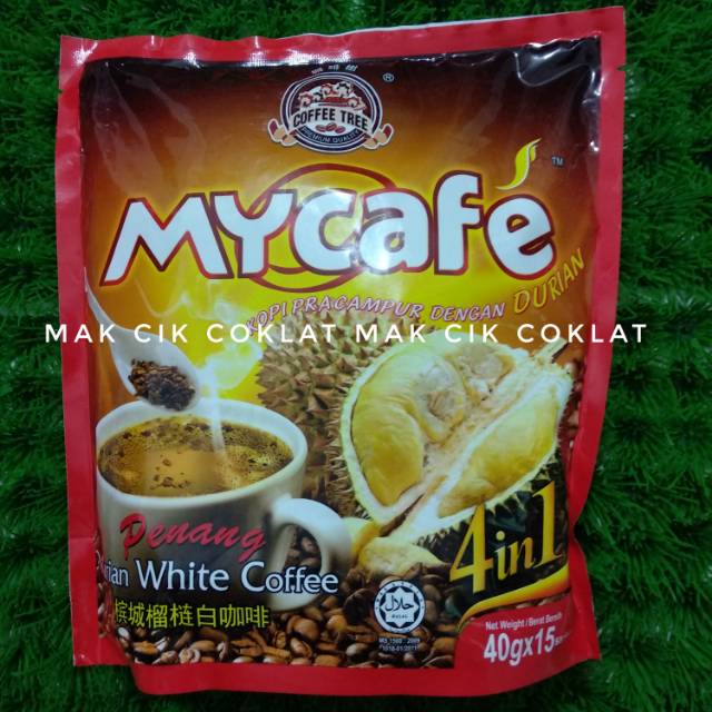 

Coffee tree penang durian white coffee 600 gram isi 15