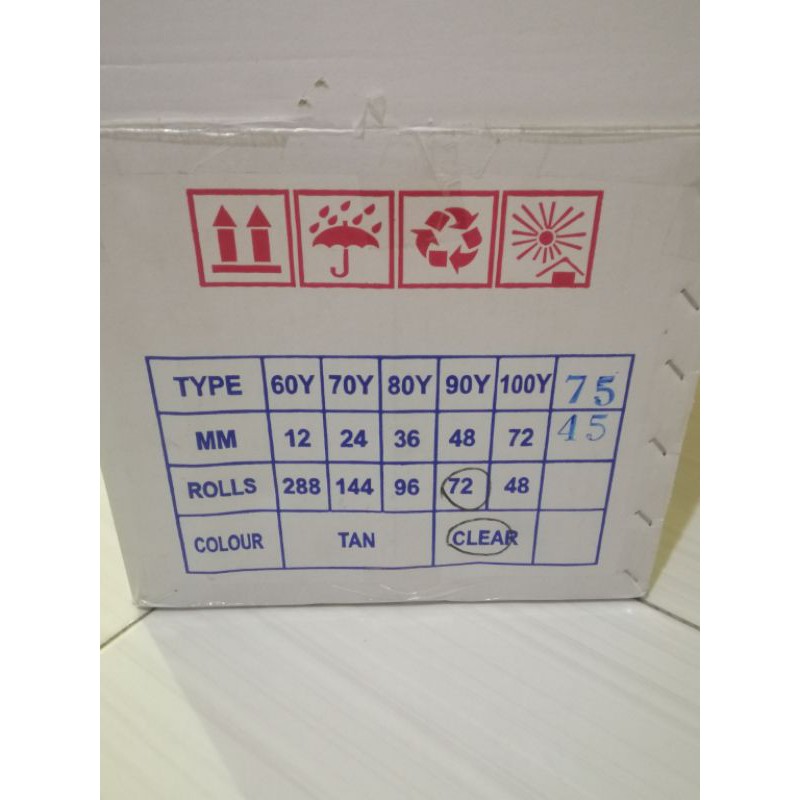 LAKBAN BENING 1DUS 1 DUS KOTAK PACKING AUTHORITY 45MM X 90Y BERKUALITAS NOT DAIMARU KAGUMI ISOLATIPE