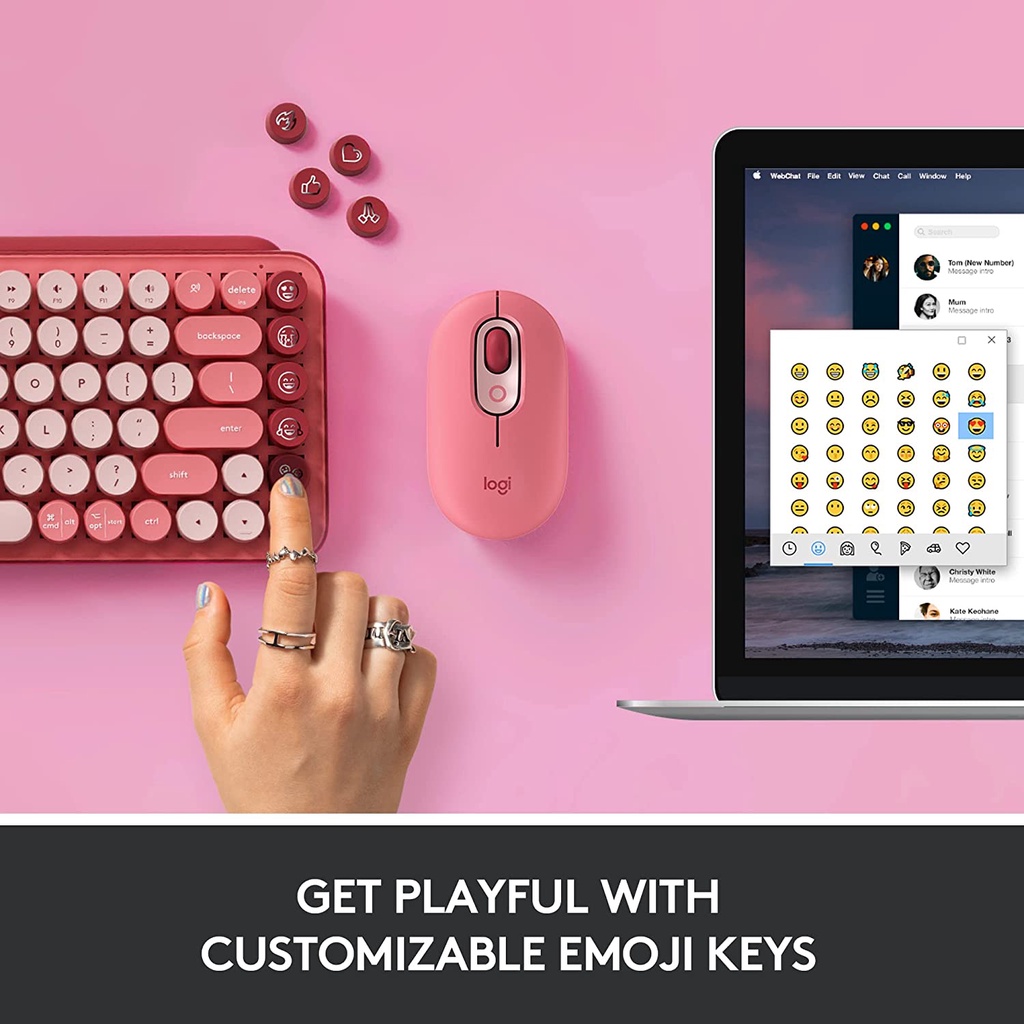 Logitech POP Keys Wireless Mechanical Emoji Keyboard