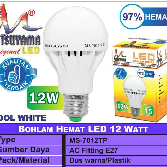 Bohlam LED Terang Dan Hemat MS-7012TP