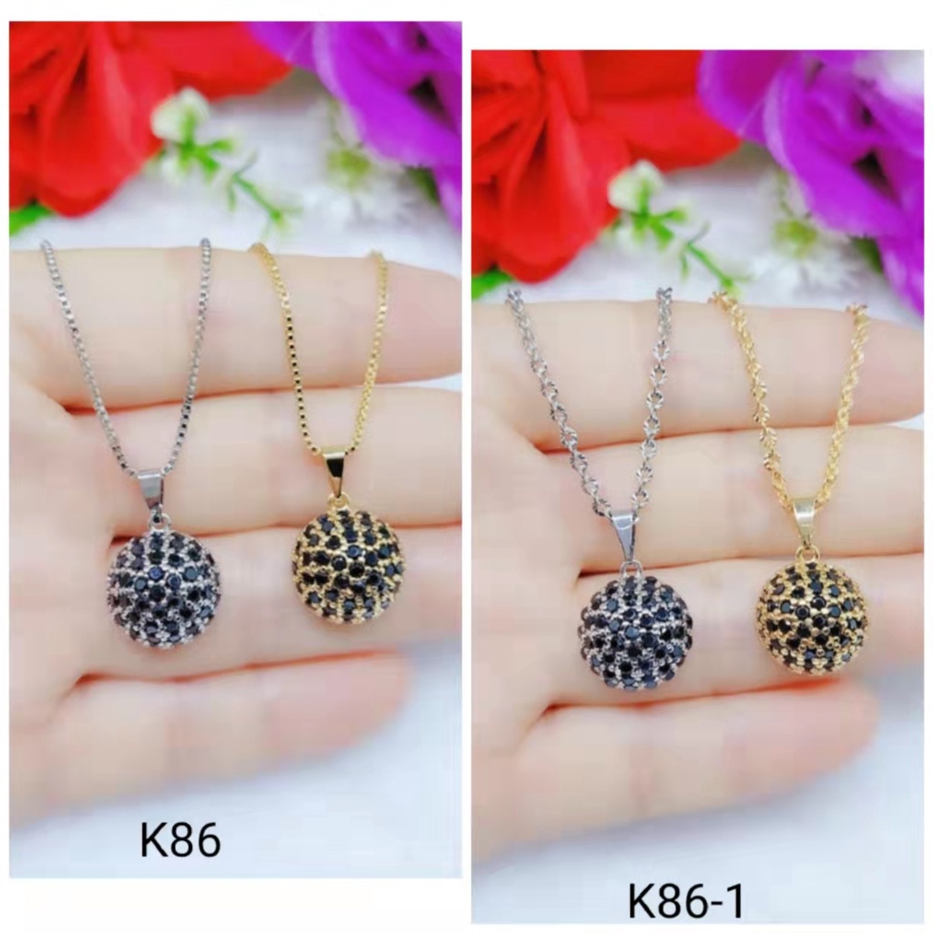 Kalung Xuping Permata Hitam Lapis Emas Perhiasan K86.87