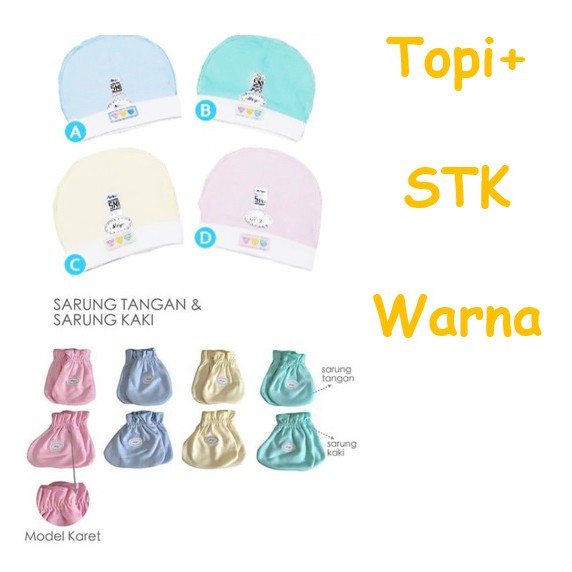 Set Sarung Tangan + Sarung Kaki + Topi Newborn Libby / MIYO CBKS
