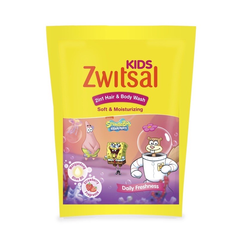 Zwitsal Kids 2 in 1 Hair and Body Wash 250ml Refill - Zwitsal Sabun Shampo Anak Kemasan Isi Ulang