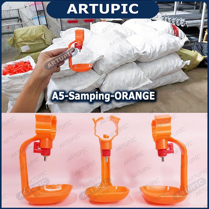 Nipple Ayam Nepel Nipel Nippel Ayam Pedaging Broiler A5-Samping-ORANGE