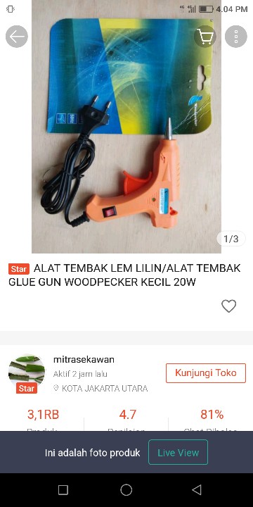 Alat Tembak Lem Lilin/alat Tembak Glue Gun Woodpecker Kecil 20w