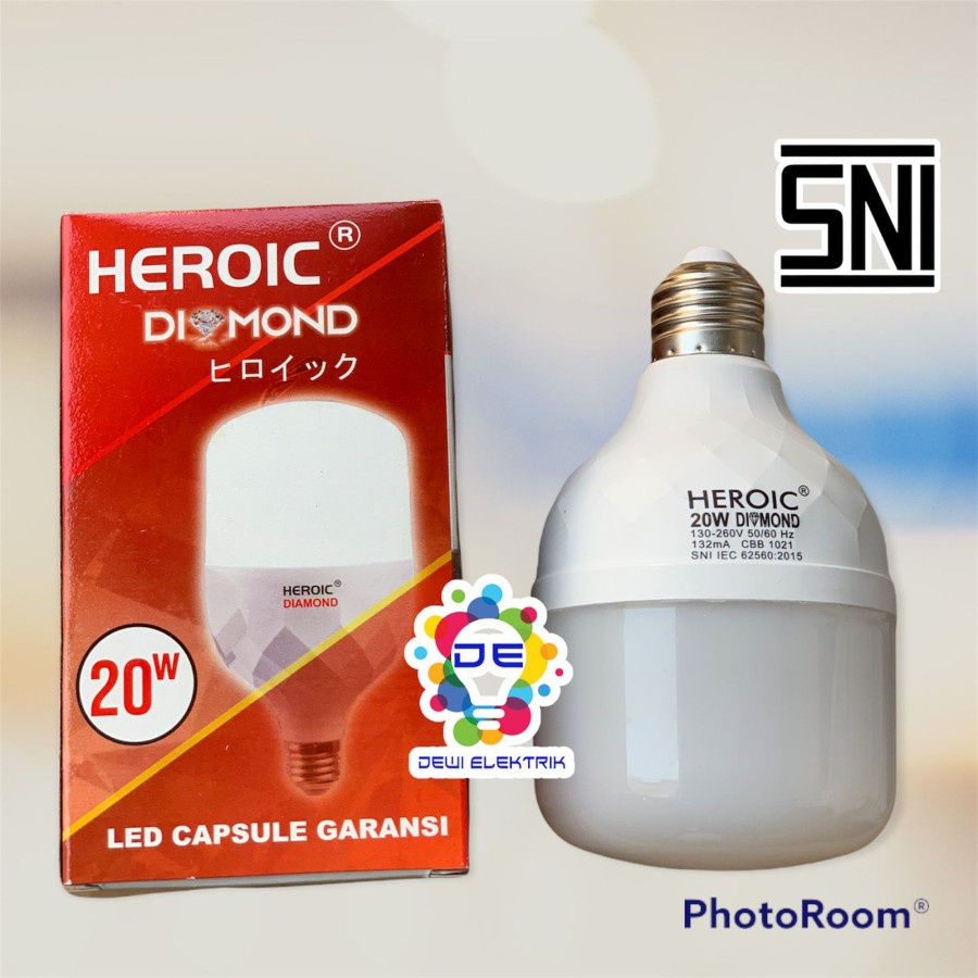 Lampu LED HEROIC DIAMOND 20 WATT BERGARANSI