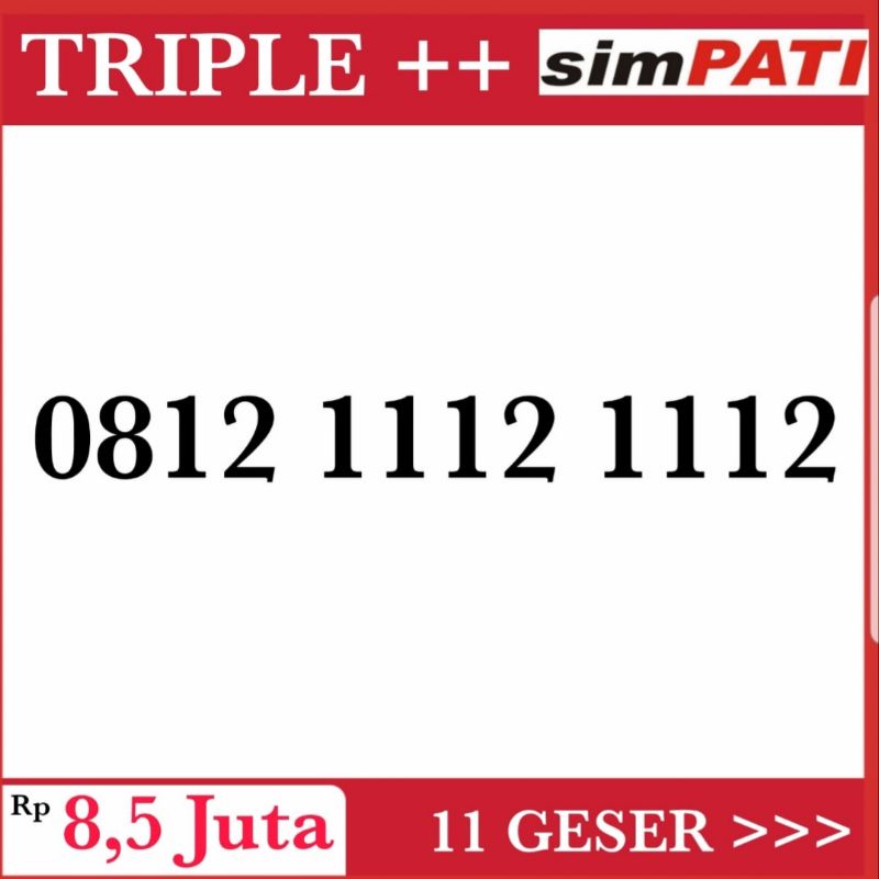 Nomer cantik telkomsel double triple