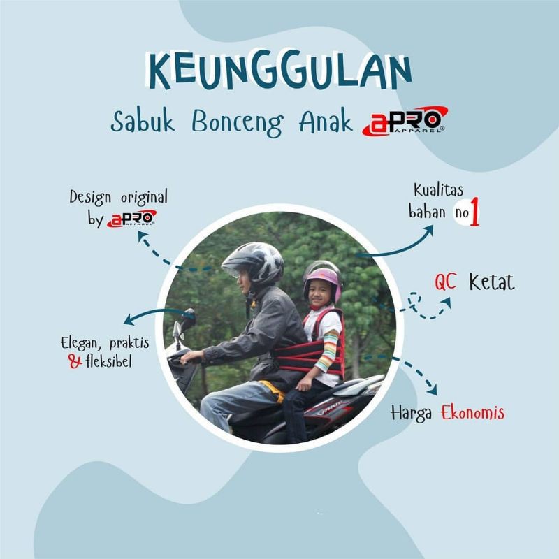 Sabuk Bonceng Motor Anak Apro Apparel