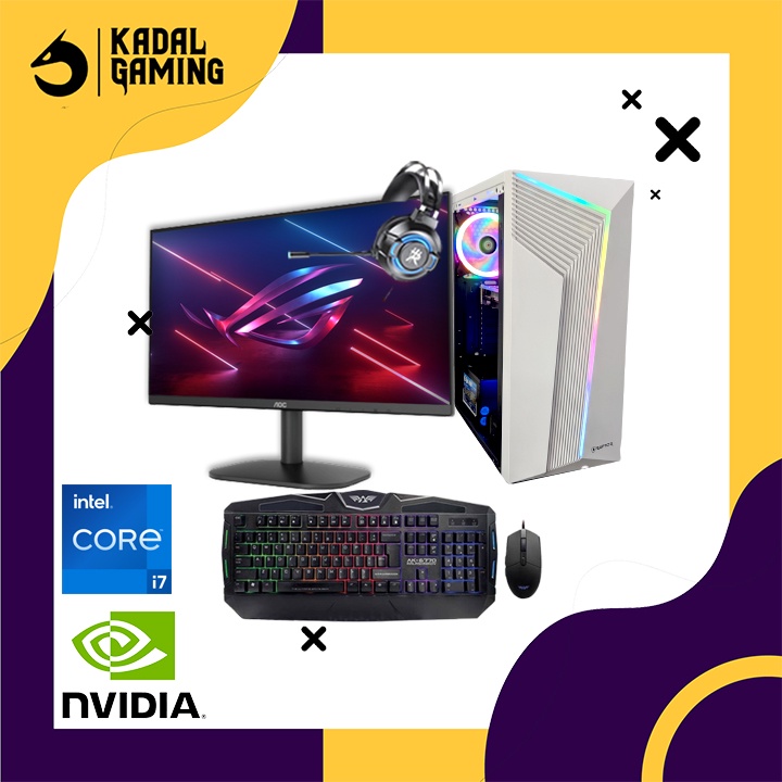 PC GAMING INTEL CORE i7 6700 VGA NVIDIA 16GB RAM FULLSET KOMPUTER EDIT