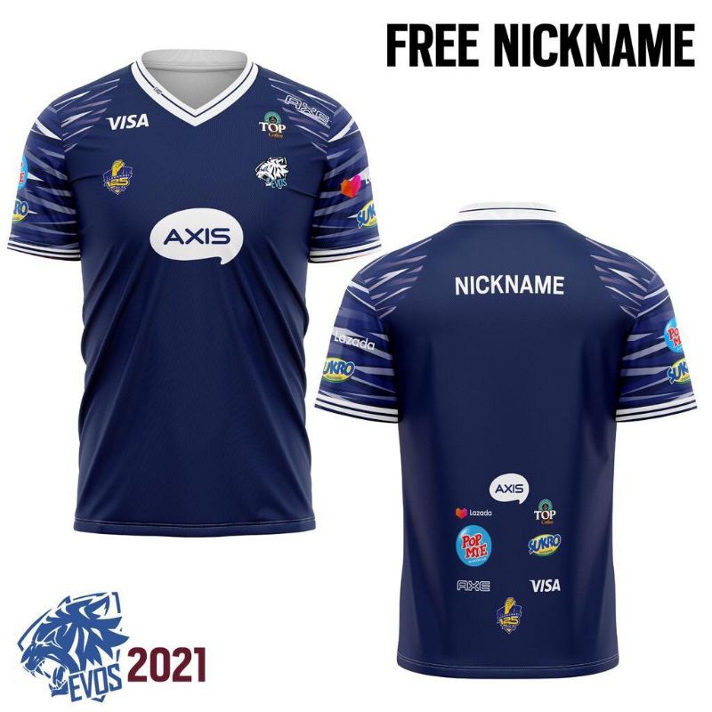 KAOS JERSEY GAMING EVOS LEGEND new 2021 Free nickname